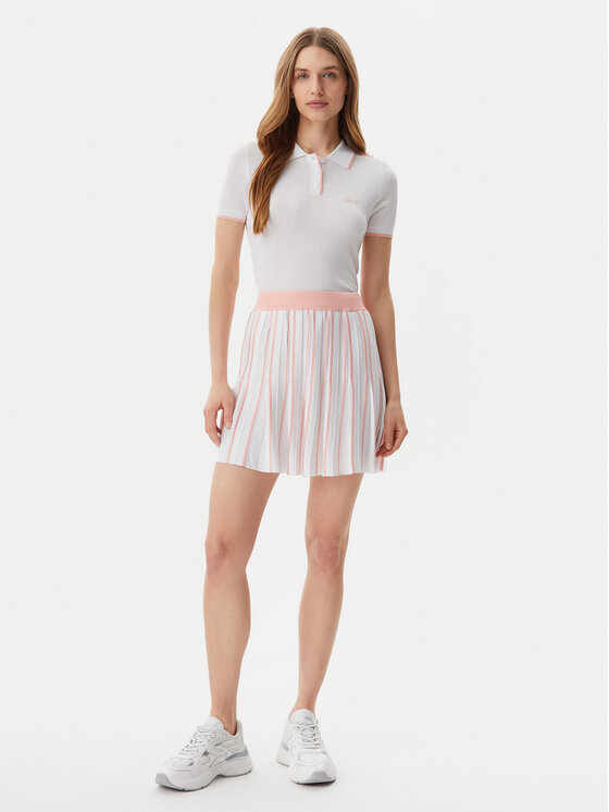 Guess Guess Faltenrock V5GD00 Z3D60 Weiß Regular Fit