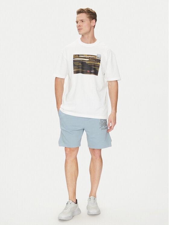 HUGO HUGO Pantaloncini sportivi Deswick_RB 50542809 Azzurro chiaro Regular Fit