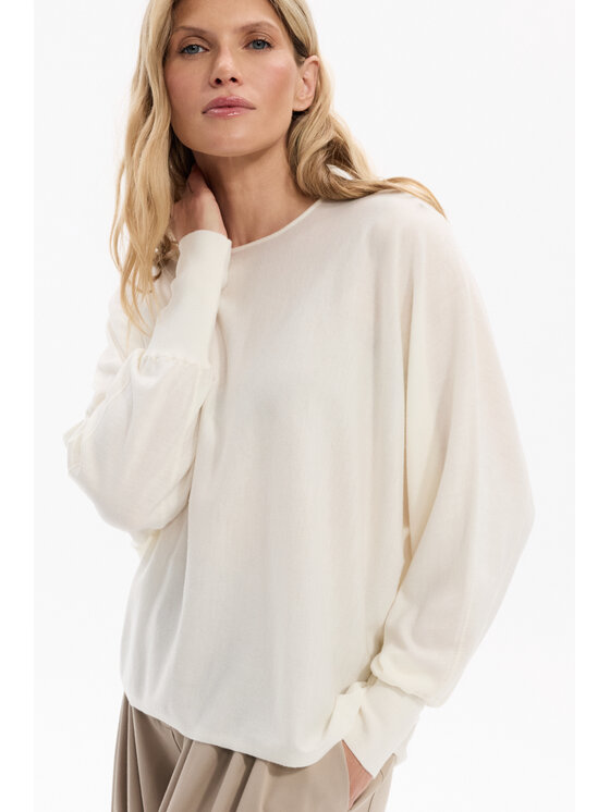 Deni Cler Milano Deni Cler Milano Sweter T-DC-S450-F5-90-11-1 Kremowy Regular Fit