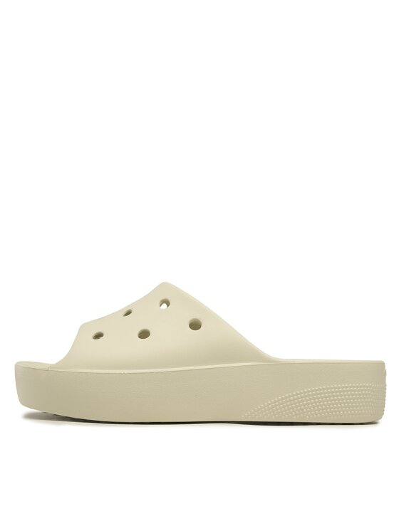 Crocs Crocs Klapki Classic Platform Slide 208180 Beżowy