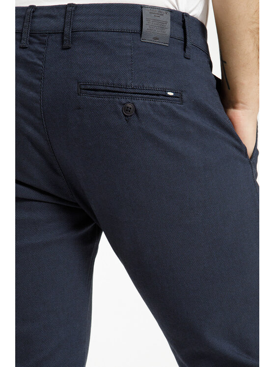Cross Jeans Cross Jeans Chinosy E 120-046 Granatowy Tapered Leg