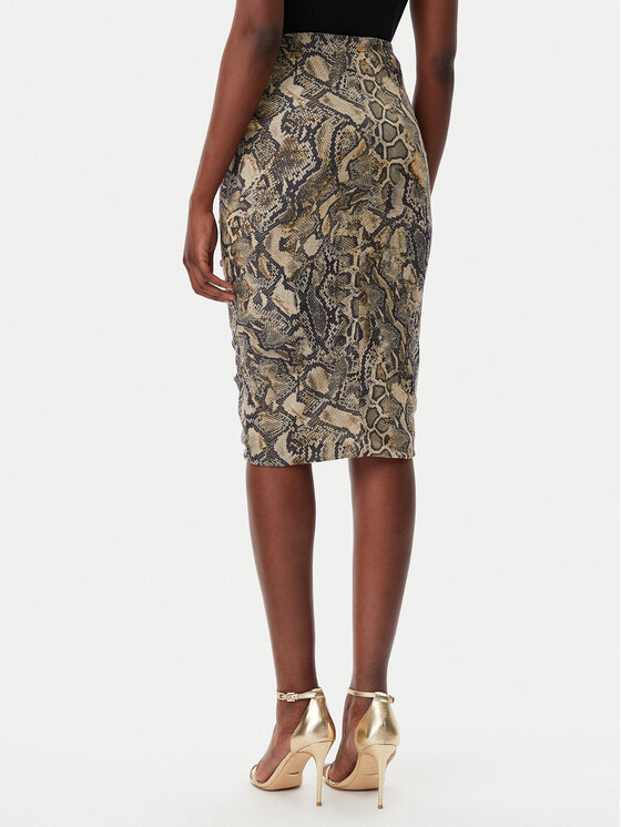 Just Cavalli Just Cavalli Pouzdrová sukně 78PAE815 Hnědá Slim Fit