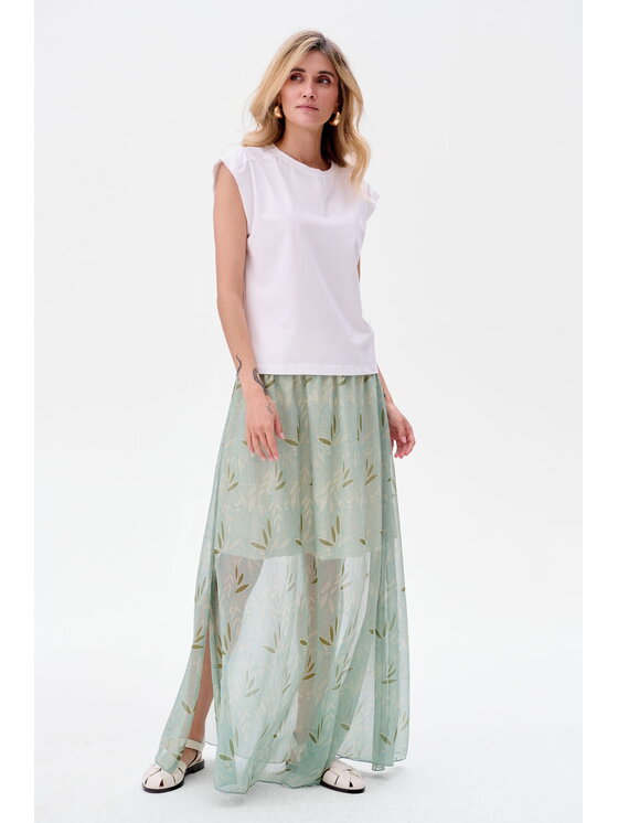 blue shadow blue shadow Bluzka Vitto Écru Regular Fit
