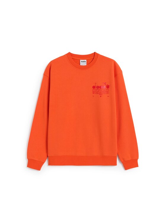 Diadora Diadora Bluza SWEATSHIRT CREW MANIFESTO Pomarańczowy Basic Fit
