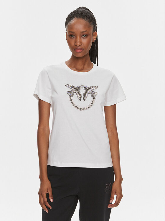 PINKO Pinko Футболка Quentin 100535 A1R7 Білий Regular Fit