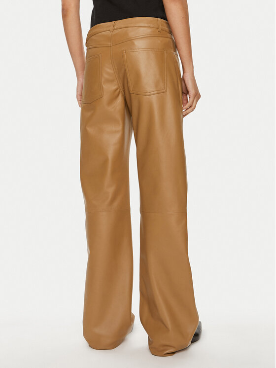 2NDDAY 2NDDAY Pantaloni di pelle Loke 2000563642 Marrone Straight Leg