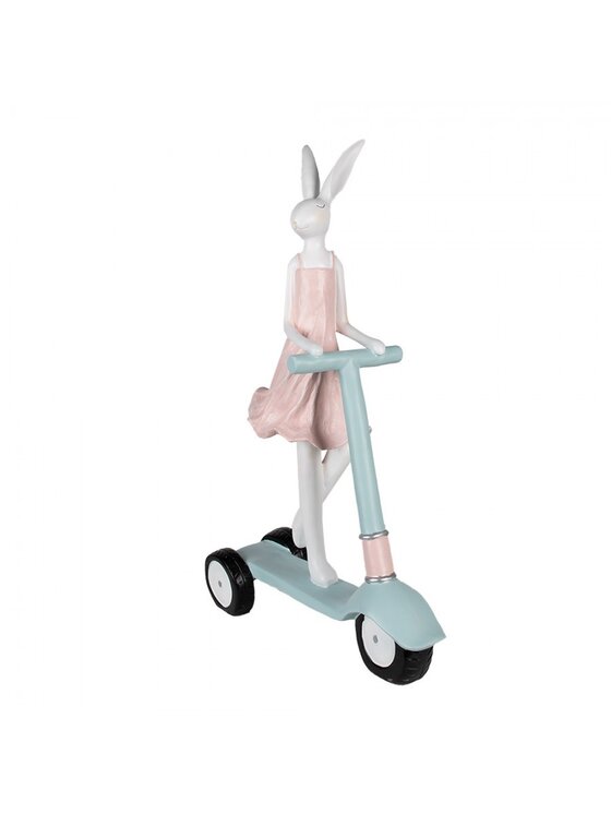 MIAhome MIAhome Figurka dziewczynka królik na hulajnodze 62 cm Kolorowy
