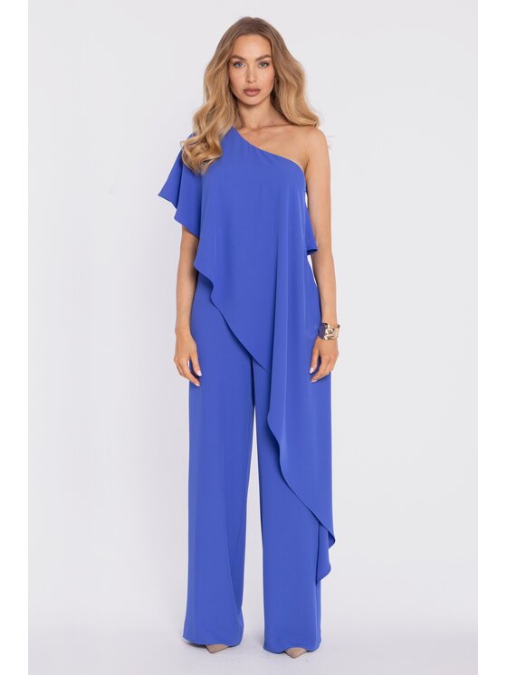 Made of Emotion Made of Emotion Kombinezon M917 Niebieski Wide Leg