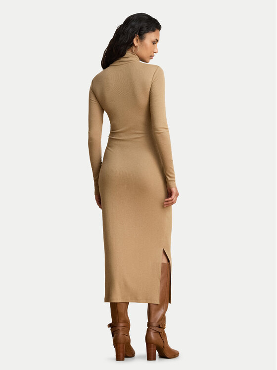 LAUREN RALPH LAUREN LAUREN RALPH LAUREN Úpletové šaty 200980028500 Tmavě béžová Slim Fit