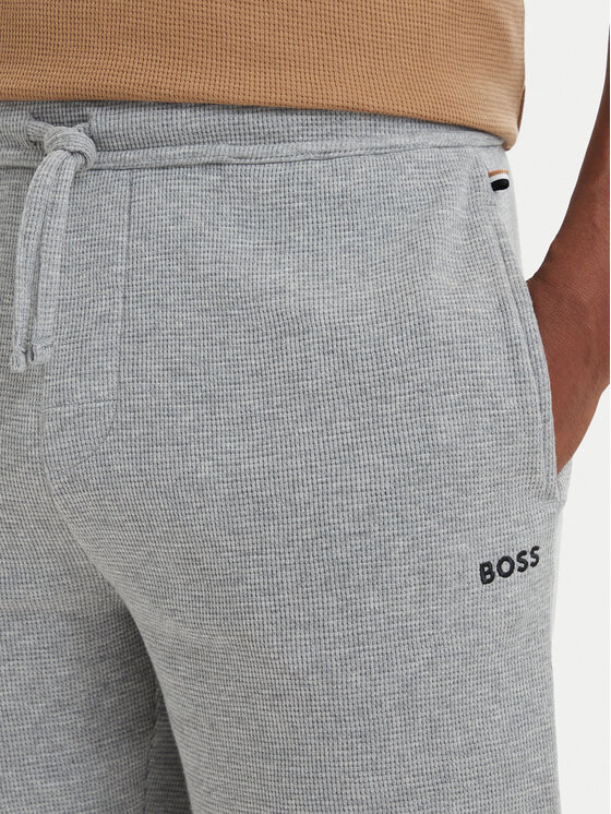 BOSS BOSS Pantaloncini sportivi Waffle 50535884 Grigio scuro Regular Fit