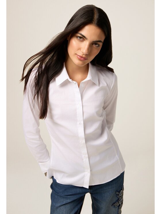 Oltre Oltre Koszula 5078R003018N011 Biały Slim Fit