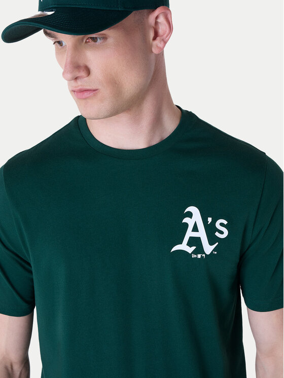 New Era New Era Póló Oakland Athletics MLB Pennant Graphic 60596214 Zöld Regular Fit
