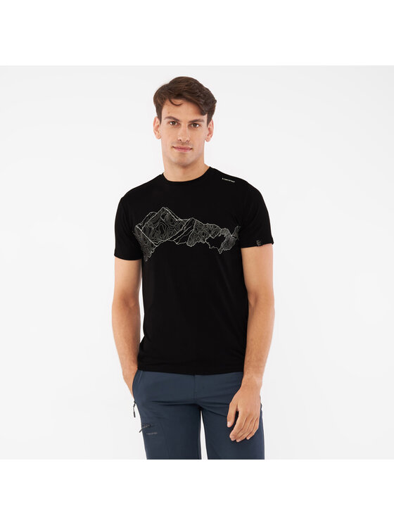 Viking Viking T-Shirt Lenta Light Man Czarny Regular Fit