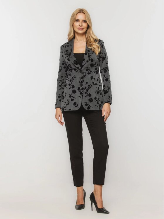 Willsoor Willsoor Marynarka 68162 Szary Modern Fit
