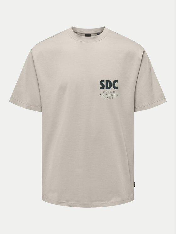 Only & Sons Only & Sons T-shirt Bowen 22032071 Bež Relaxed Fit