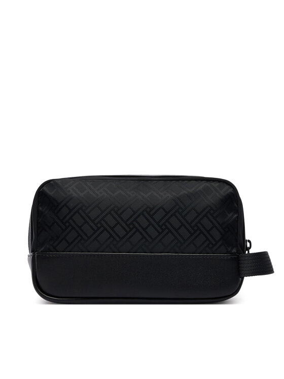 Tommy Hilfiger Tommy Hilfiger Несесер Th Nylon Jacquard Washbag AM0AM14508 Черен