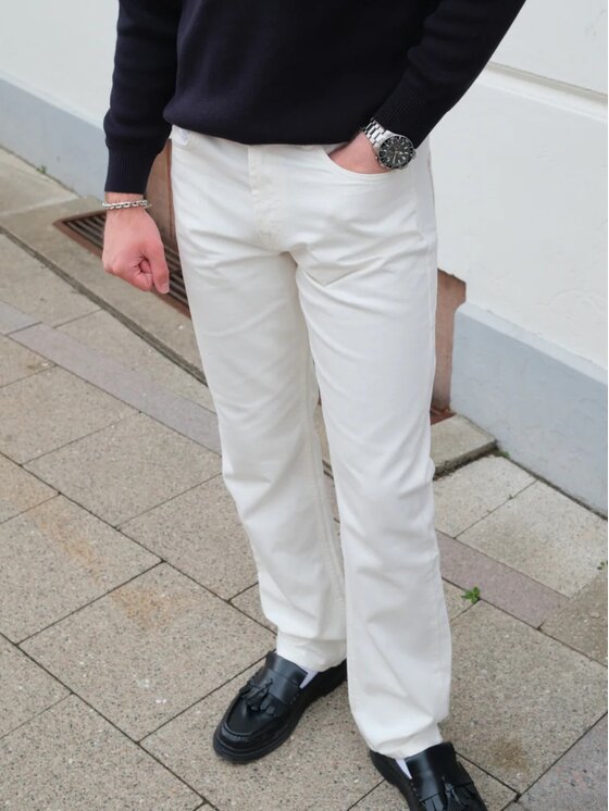 TeeShoppen TeeShoppen Jeansy 'Basic Collection' Biały Relaxed Fit