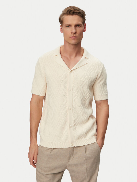 JOOP! Jeans JOOP! Jeans Camicia Diamor 30101667 Crema Regular Fit