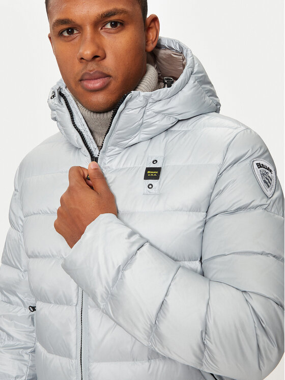 Blauer Blauer Пухено яке 24WBLUC03023 975GG Сив Regular Fit