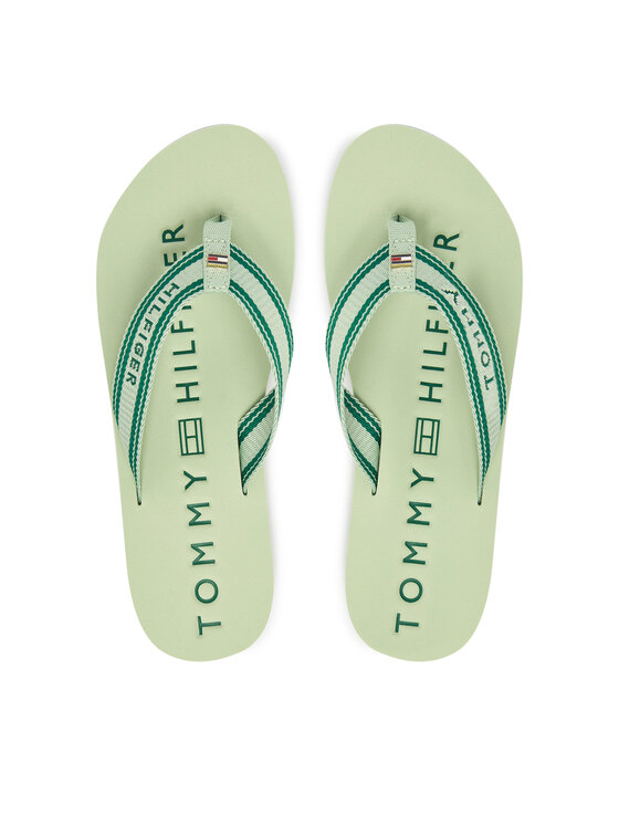 Tommy Hilfiger Tommy Hilfiger Žabky Th Webbing Summer Sandal FW0FW09193 Zelená