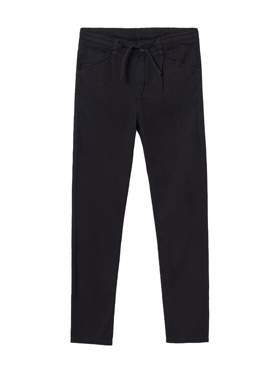 Mayoral Bavlnené nohavice 6525 Čierna Relaxed Fit