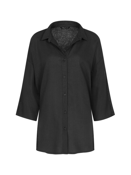 Triumph Triumph Піжамна сорочка Summer Wear 10227228 Чорний Regular Fit