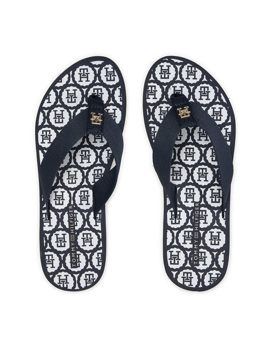 Tommy Hilfiger Tommy Hilfiger Žabky Th Emblem Beach Sandal FW0FW07900 Tmavomodrá