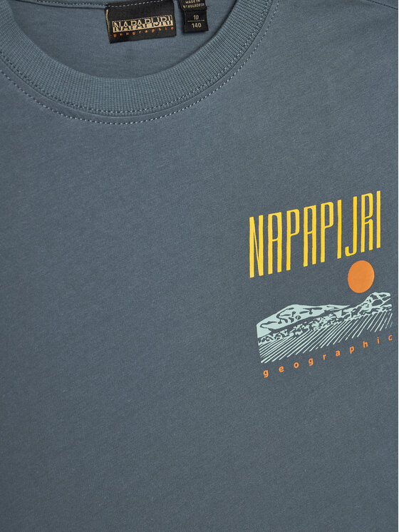 Napapijri Napapijri Marškinėliai S-Sella NP0A4IGX S Mėlyna Regular Fit