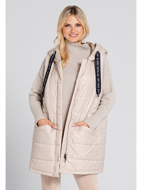 Look Made With Love Look Made With Love Bezrękawnik Inga Look 944 beż Beżowy Classic Fit