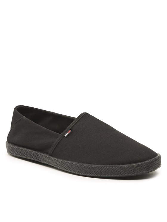 Tommy Jeans Еспадрили Espadrille EM0EM01150 Черен