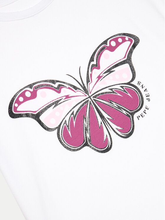Pepe Jeans Pepe Jeans T-Shirt Qwana PG503073 Bílá Regular Fit
