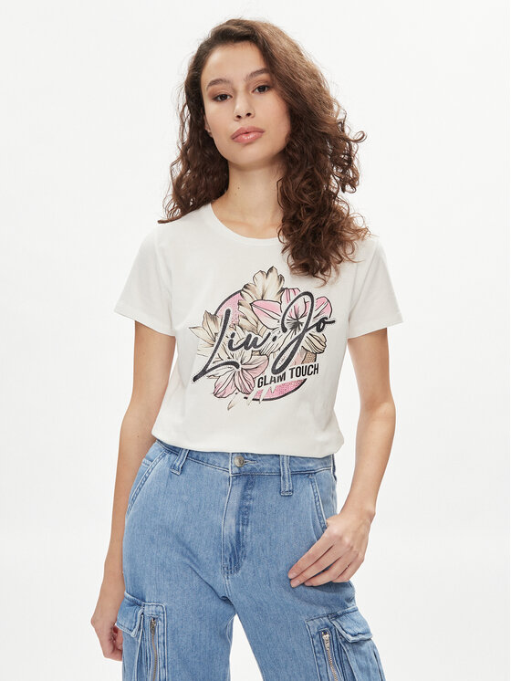Liu Jo Tricou TA4202 JS003 Écru Regular Fit