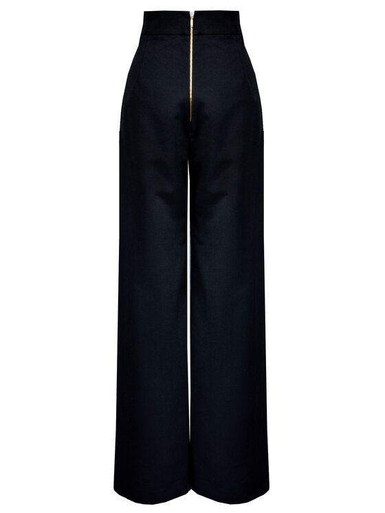 Kasia Zapała Kasia Zapała Spodnie materiałowe Spodnie Ellie Czarny Regular Fit