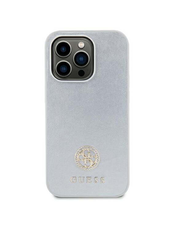Guess Guess Etui na telefon iPhone 15 Plus Srebrny