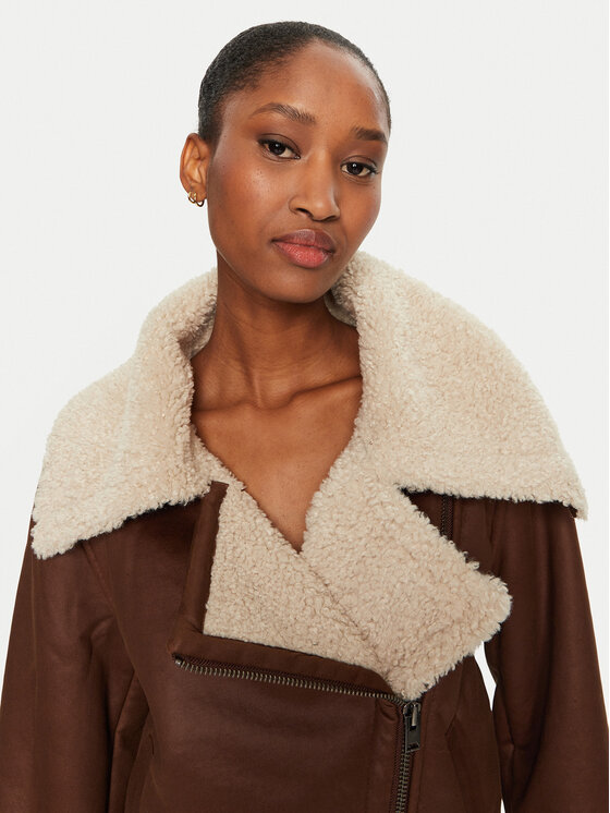 BARDOT BARDOT Cappotto in shearling Finn 59543JB1 Marrone Regular Fit