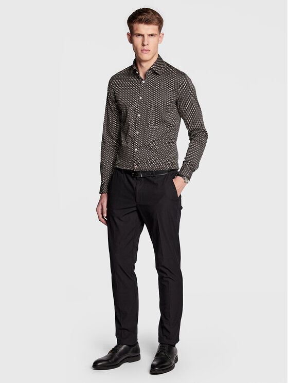 Camicia C-Hal-Kent-C1 50478948 Nero Casual Fit