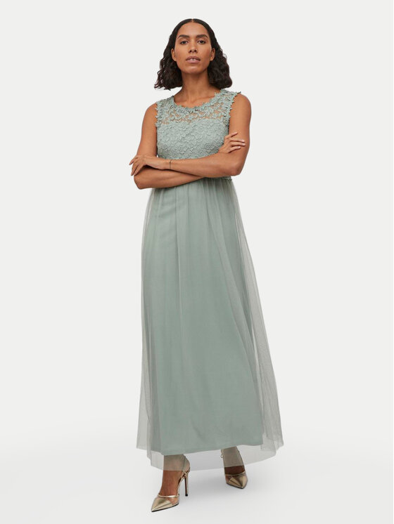 Vila Vila Abendkleid Lynnea 14052673 Grün Regular Fit
