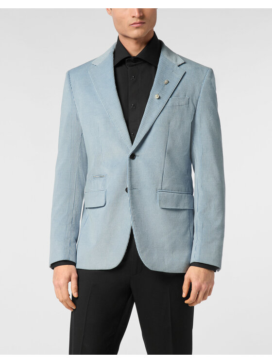 PHILIPP PLEIN PHILIPP PLEIN Marynarka 24239 Niebieski jasny Regular Fit