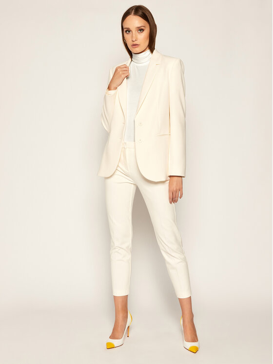 Max Mara Leisure Max Mara Leisure Rolák Fresis 39460206 Bílá Regular Fit