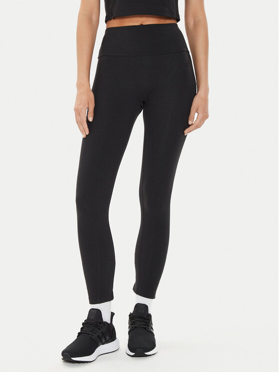 adidas Leggings Lounge Ribbed IP2281 Crna Slim Fit