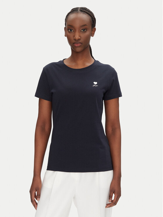 BOSS BOSS Tricou C_Esogo_3 50545288 Bleumarin Regular Fit