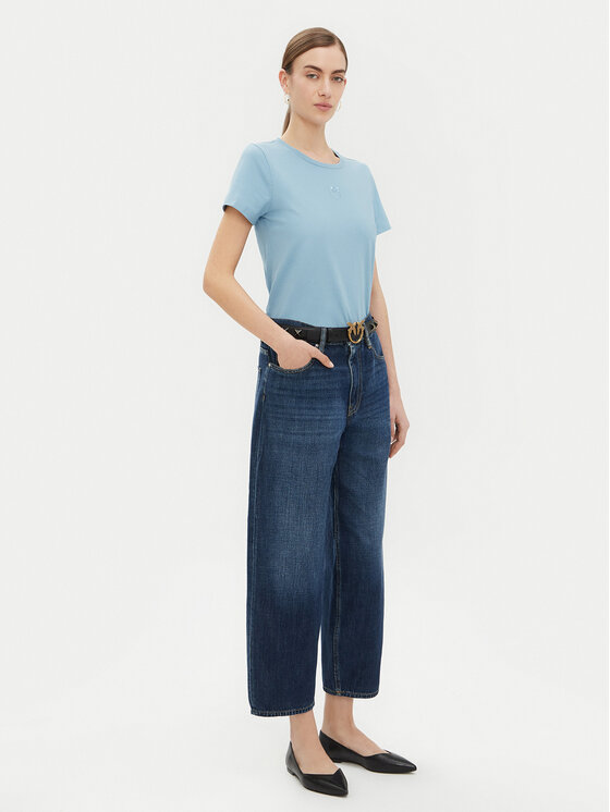 PINKO PINKO T-Shirt 100355 A2HN Niebieski Regular Fit