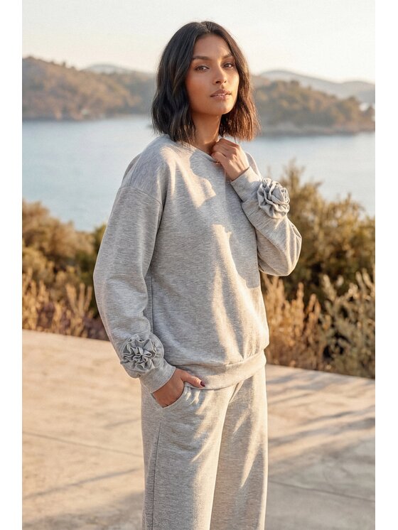 FIGL FIGL Dres M1316 Szary Straight Fit