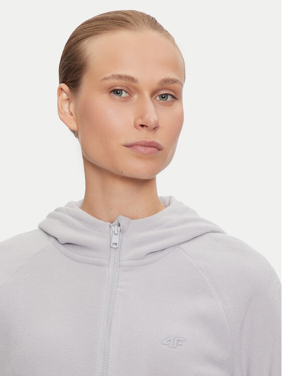 4F 4F Fleecejacke 4FWMM00TFLEF291 Grau Regular Fit