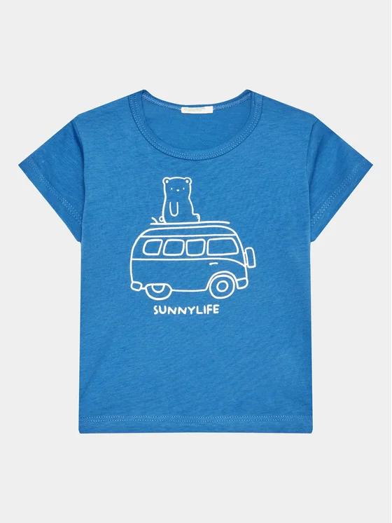 United Colors Of Benetton T-Shirt 3I1XA1030 Blau Regular Fit