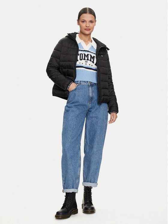 Tommy Jeans Tommy Jeans Μπουφάν χειμωνιάτικο Tape DW0DW18308 Μαύρο Regular Fit