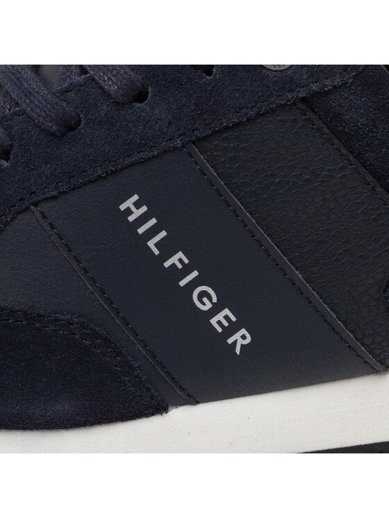 Tommy hilfiger baskets et sneakers iconic leather suede noir