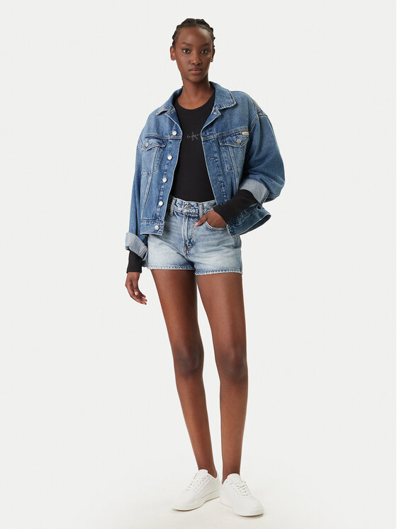 Calvin Klein Jeans Calvin Klein Jeans Блуза Monogram LV047A803G Черен Slim Fit