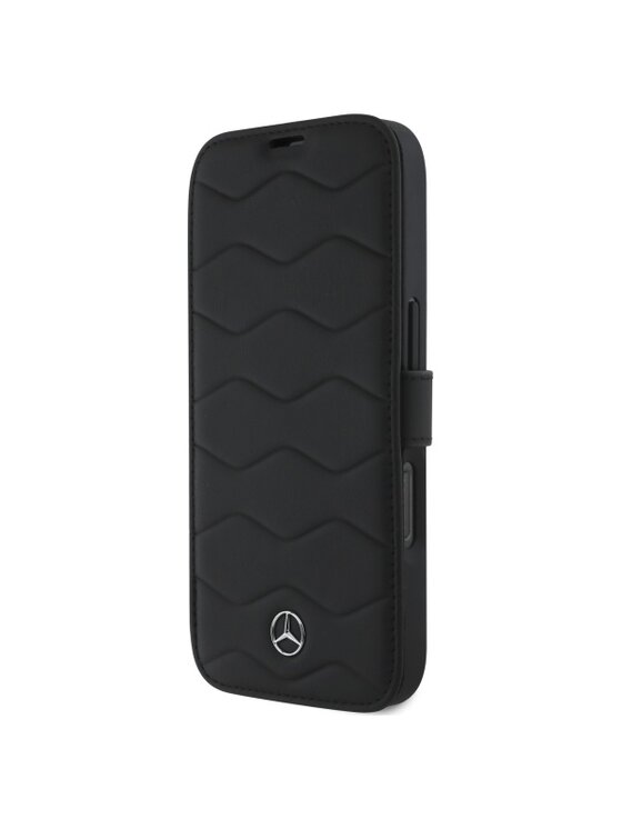 Etui na telefon Mercedes-Benz, Czarne, MB Waves Leather