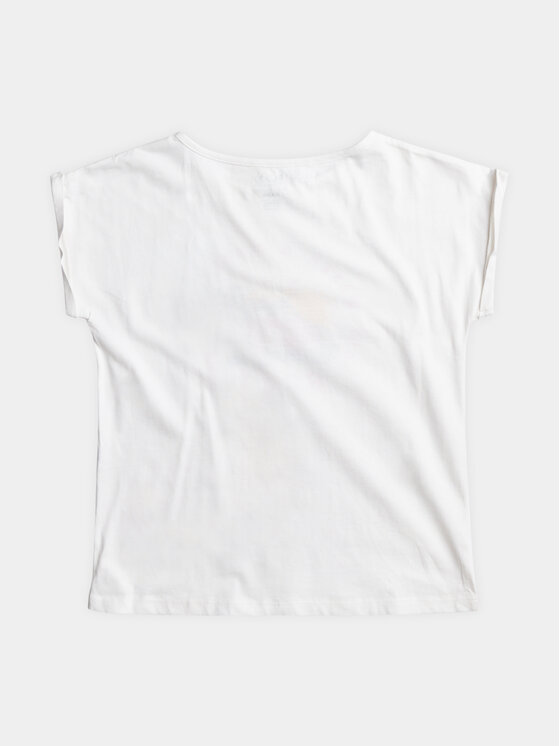 Roxy Roxy Тишърт Trouble Fr Me A Tees ERGZT03994 Бял Regular Fit